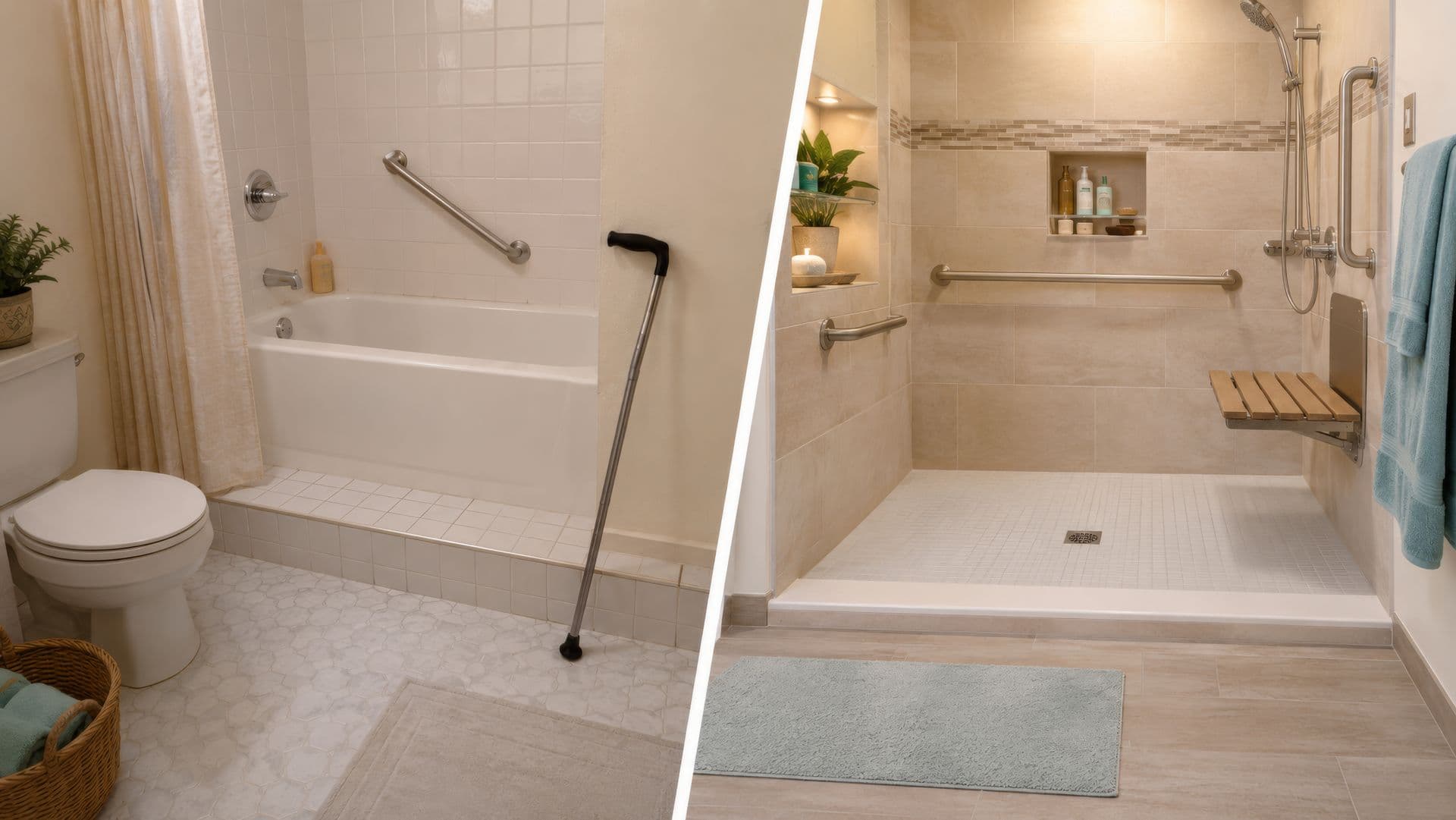 Tub-to-Shower Conversion